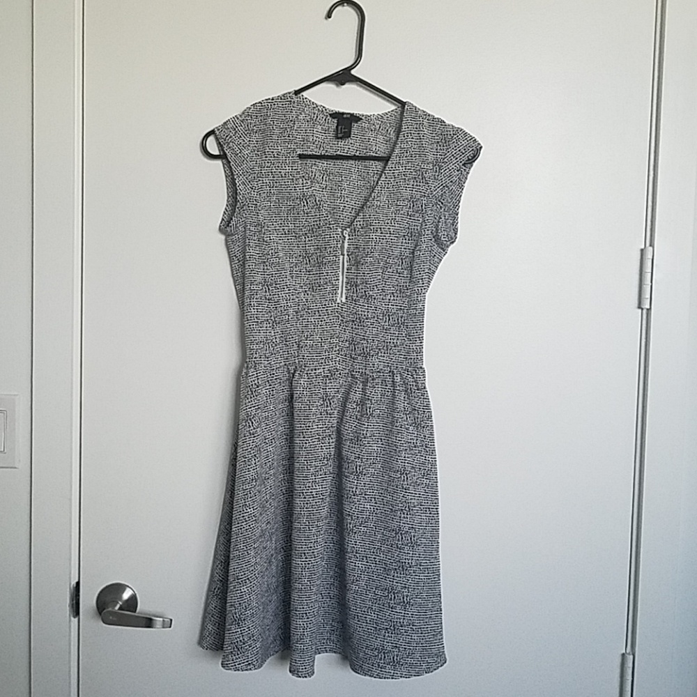 H&M Black and White Dress